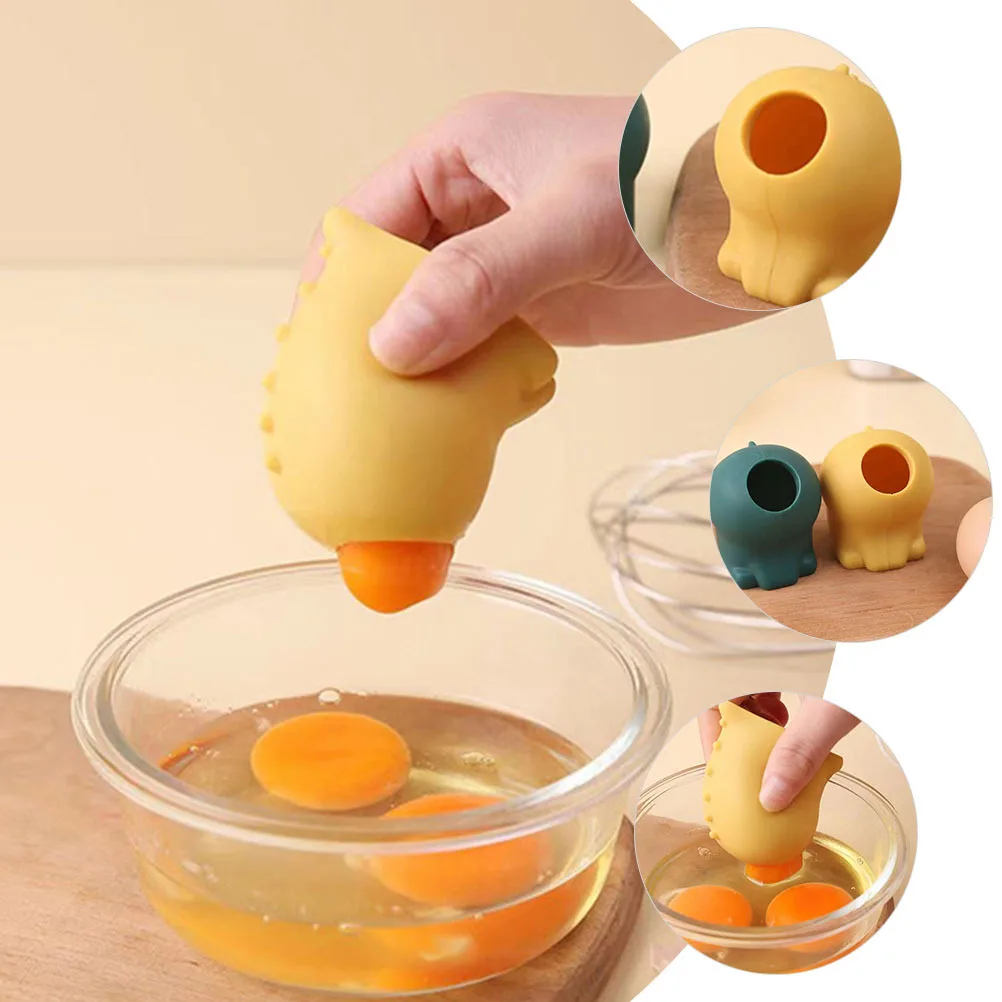 

2pcs Silicone Separator, Cartoon Kitchen Gadget For Baking, Egg Yolk White Divider, Non-Stick Cooking Tool, Kitchen Egg
