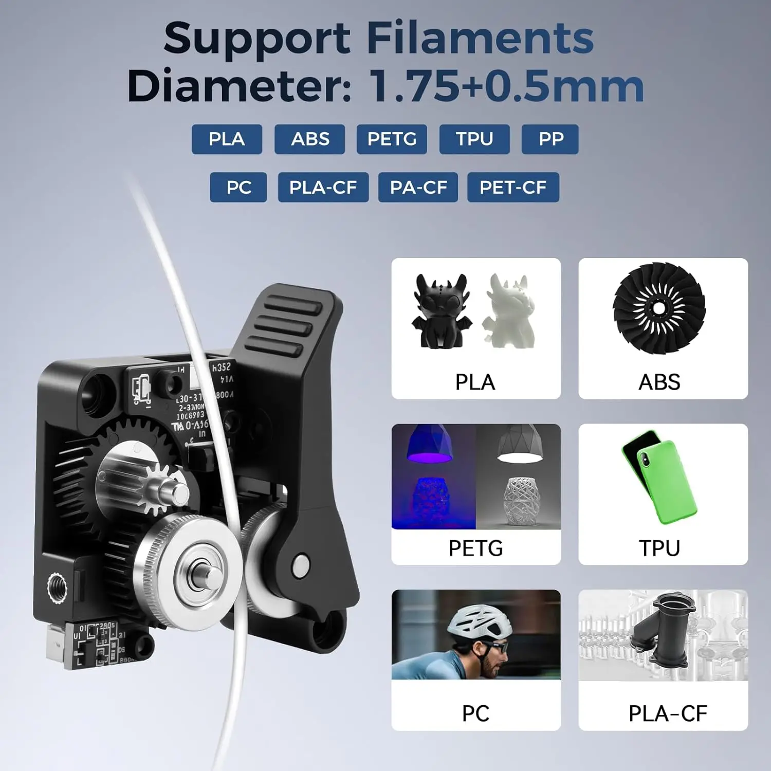 Creality, 2 шт., комплект экструзионных шестерен K2 Plus/K2/K2 Pro, оригинальные моторные шестерни экструдера K2 Plus, аксессуары, детали 3D-принтера