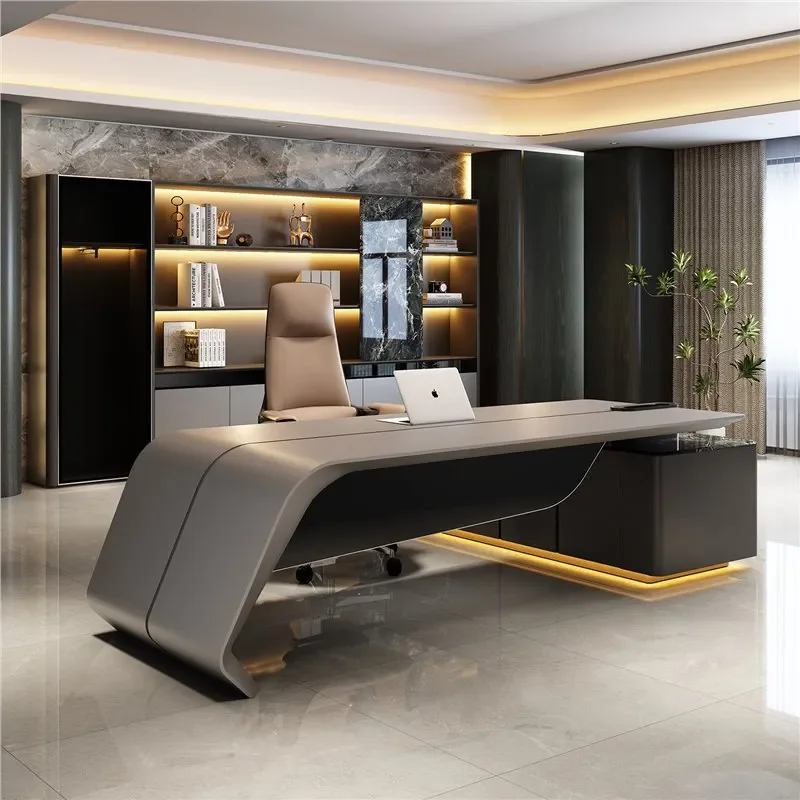 Modern Executive Desk Large Office Table for CEO President Manager  Computer Workstation Home