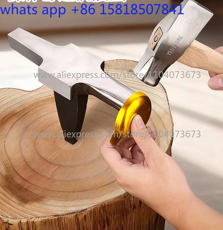 Multifunctional Croissant Anvil Bracelet Ring Gold and Silver Bowl, Cup and Saucer Hemming Forging  T-Anvil Gold Tool