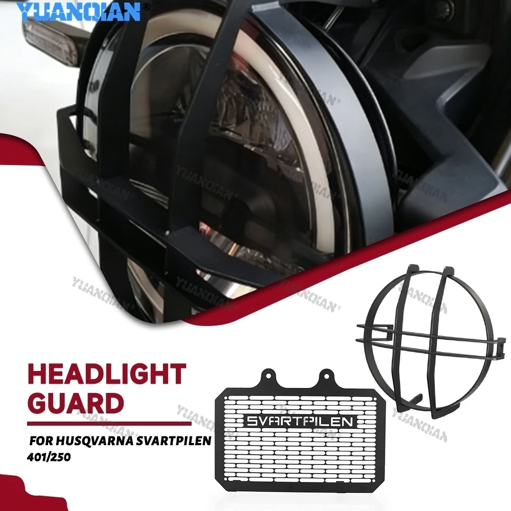 

For Svartpilen 401 250 2020-2022 2023 Motorcycle Accessories Headlight Protection Cover Grille Protection Mesh Headlight Cover