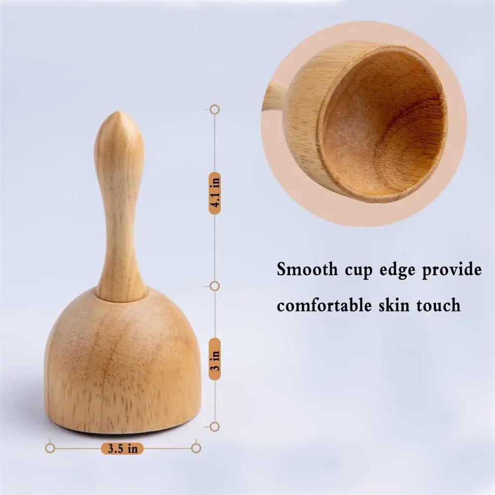 Wood Therapy Cup Wood Therapy Massage Tools Body ShapingTool for Lymphatic Drainage & Cellulite Reduction,Maderoterapia Massager