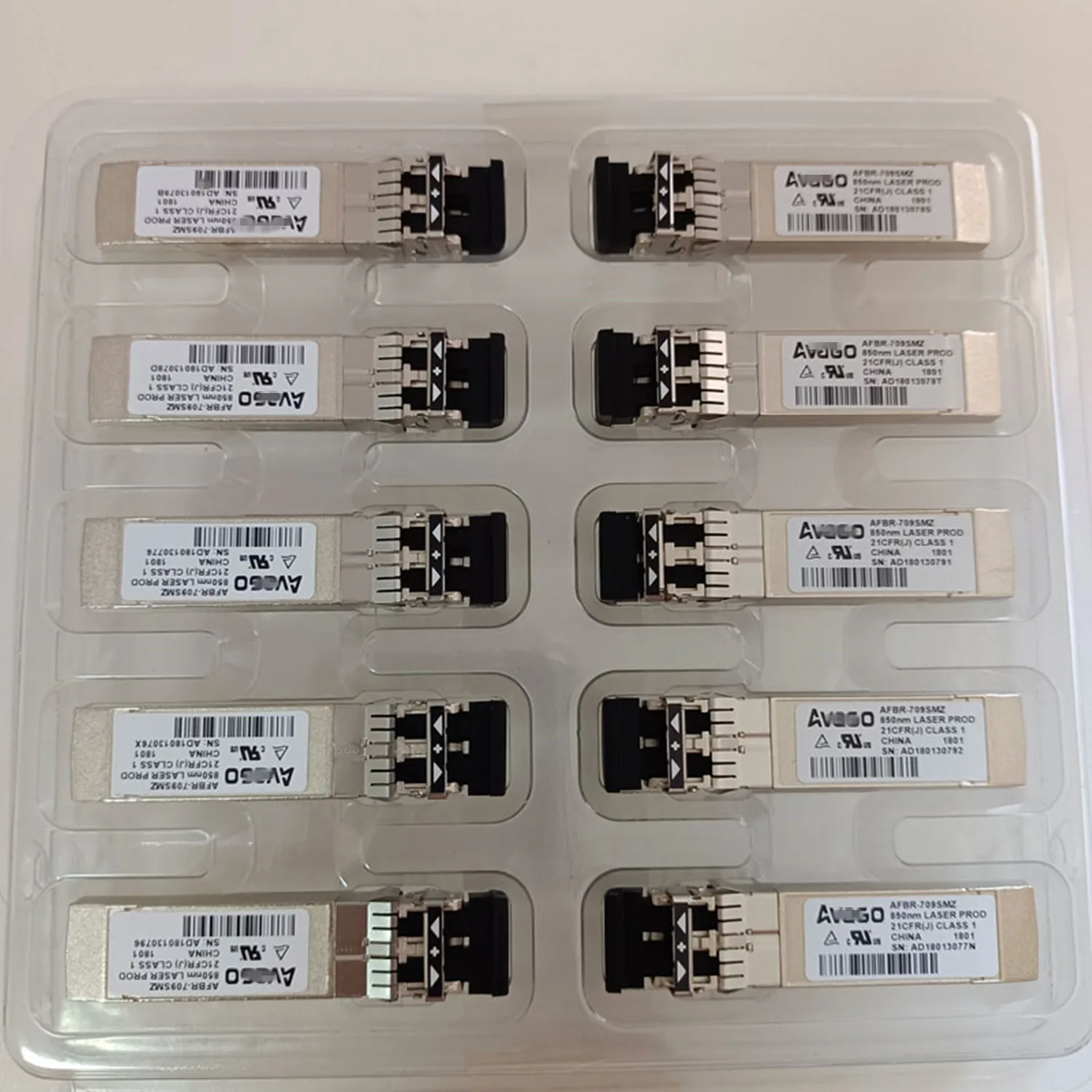 1PCS AVAGO sfp 10gb Module Multimode AFBR-709SMZ 10G SR 850nm sfp Switch/10G Network Adapter General Purpose Fiber Switch