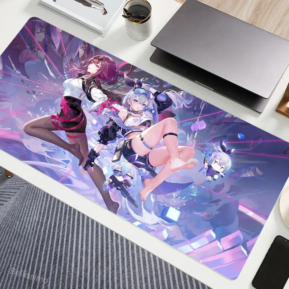 

H_honkai S_star R_rail Mouse Pad Kafka Silver Wolf Office Keyboard XXL Large Computer Laptop Non-slip Desk Mat Mousepad