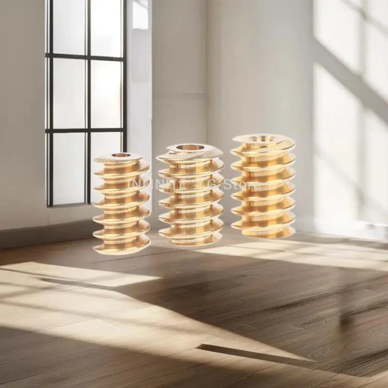 مجموعة مزدوجة من التروس الدودة النحاسية بطول 0.5 متر برأس واحد؛ مقاسات الفتحة 1.98 مم/2.28 مم/2.98 مم؛ يناسب مهاوي 2 مم/2.3 مم/3 مم