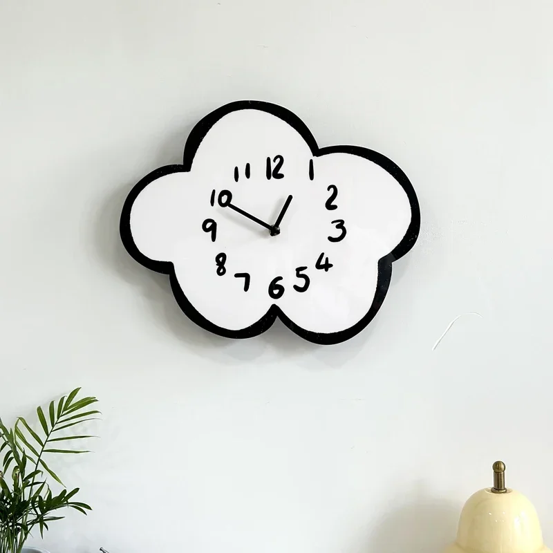 Cartoon Mute Cloud Sheep Clock Living Room Children\'s Room Swing Wall Clock Home Decoration Modern Simple Clock