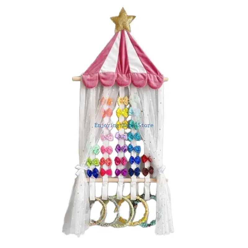 

770B Practical Little Girl Headband & Hair Accessories Storage Rack Wall-mounted