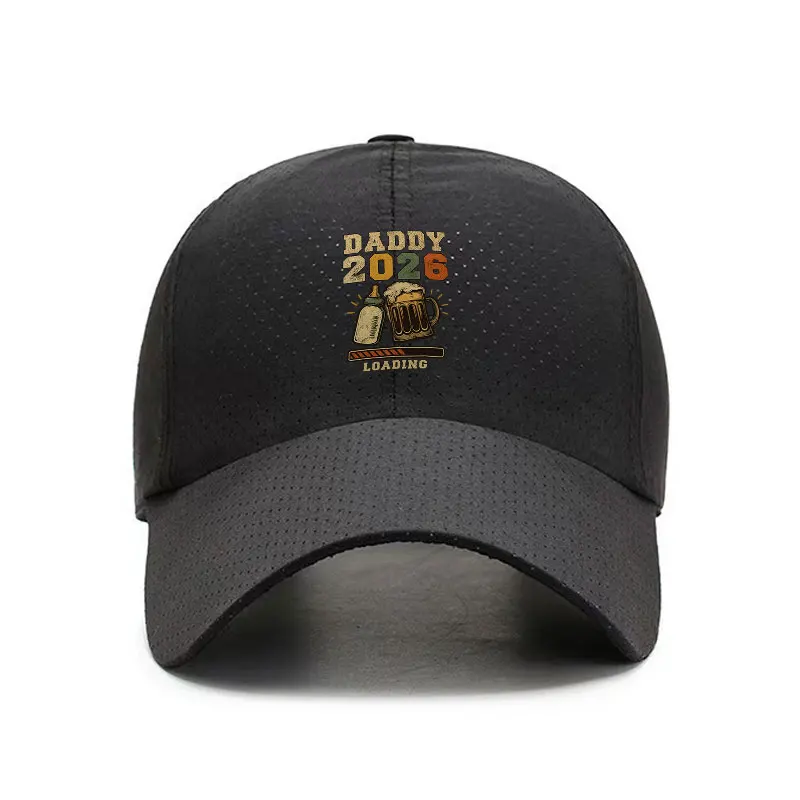 Daddy 2026 Loading Baby Bottle Beer Quick Dry Baseball Cap for Expectant Fathers