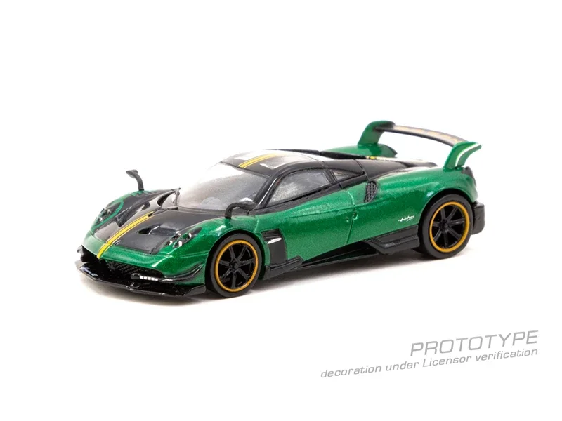 Tarmac ทำงาน1:64 Pagani huayra BC รถโมเดล Diecast สีเขียว