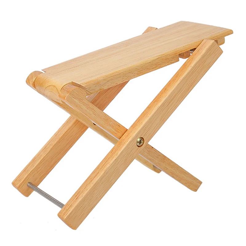 

XSXS-Folding Floor Holder For Guitars Adjustable Wooden Guitar Stand Ideal For Travel & Home Use