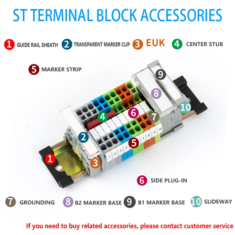 Spring wiring terminal ST4-TWIN terminal block direct insertion tool free 4-square combination type