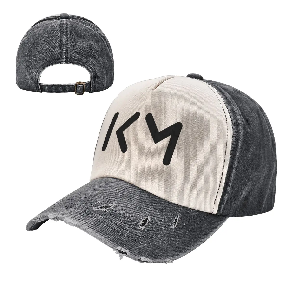 

Unisex Fashion KM Mbappe Washed Baseball Caps
