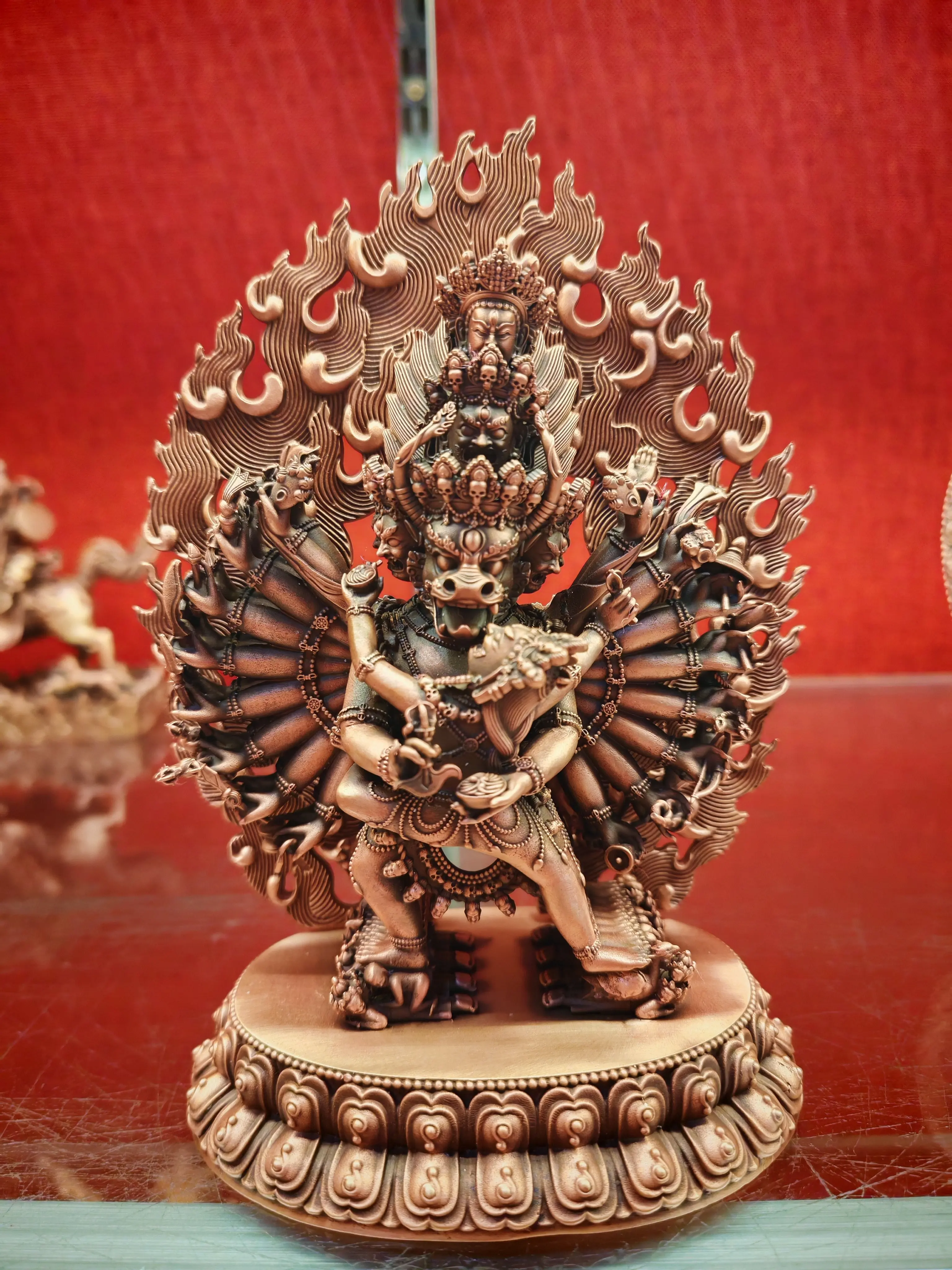 15Cm double-body Dawei King Kong pure copper boutique craft Buddha statue