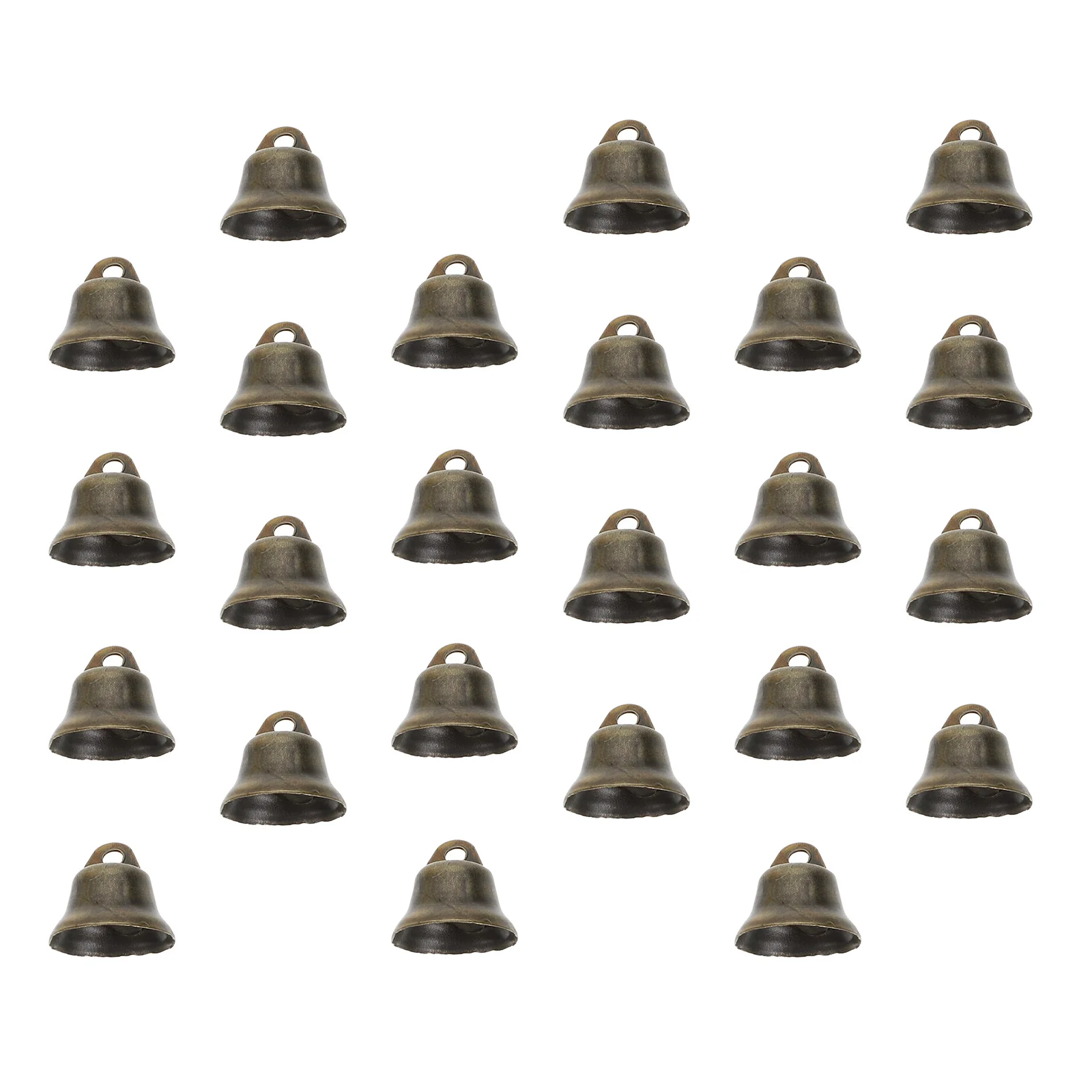 100 Pcs Bronze Horn Bell Christmas Small Decorations Ornament Pendant Hanging to Open