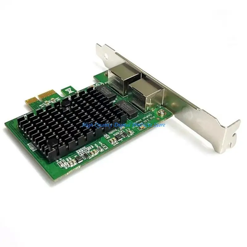 

U2JE PCIE to 2.5Gb DualPort NetworkCard Adapter for Desktop Computer PC NetworkCard