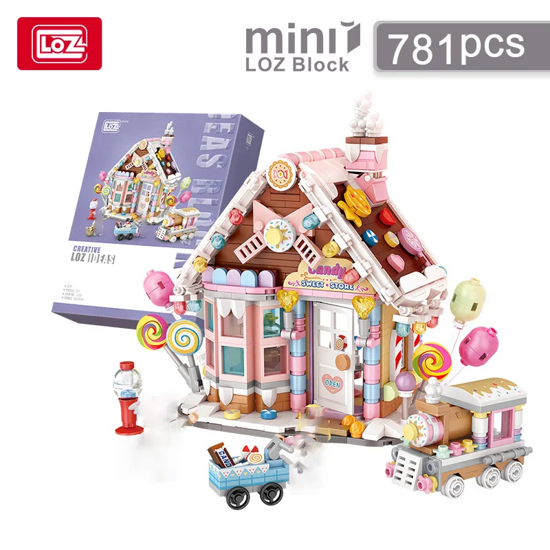 LOZ-1223 Christmas Toys Christmas Vintage House Building Santa Claus Puzzle model Children\'s Christmas building blocks toy