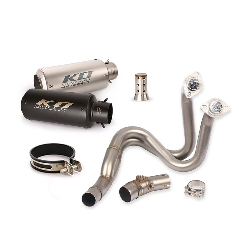 

For Kawasaki Z650 Ninja 650 Versys 650 51mm Motorcycle Full Exhaust System Slip On Muffler Tail Pipe Front Connect Link Tube