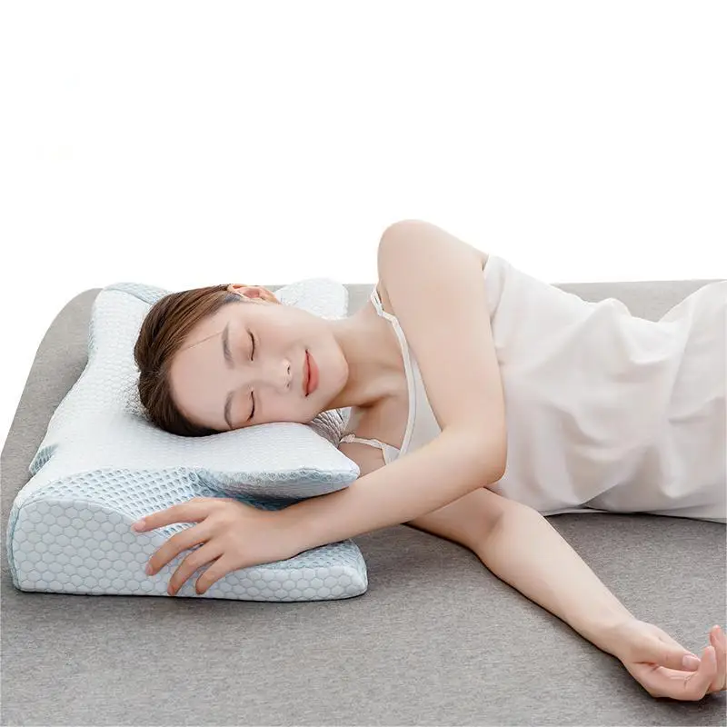 

64X35X12cm Cervical Pillow Neck Care Memory Foam Single Sleep Aid Side Sleeping Fortune Pack Traction Spine Pillow