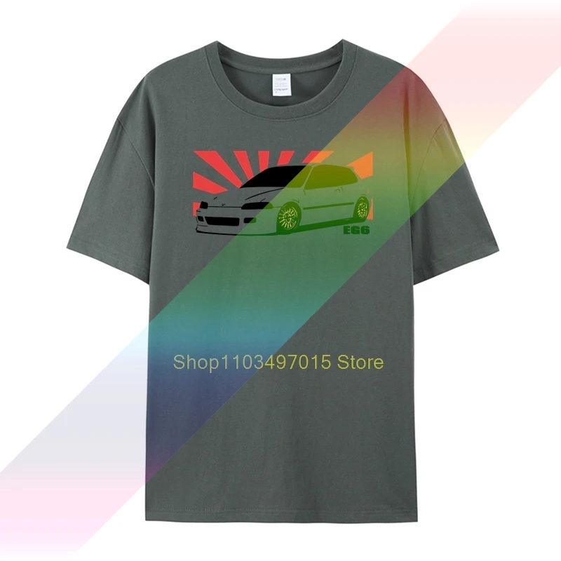 クラシックなホンダシビックjdm Tシャツ,eg6,hqプリント,esから5xl