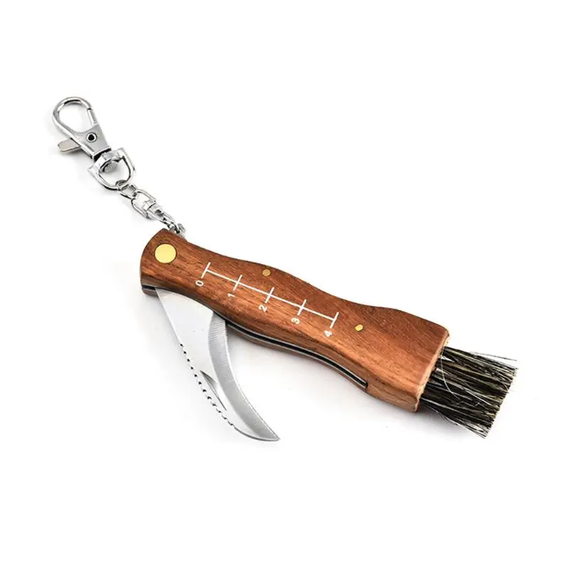 Mini Camping Mushroom Knife Rosewood Handle Outdoor Hunting Survival Multifunction Folding Hand Tools