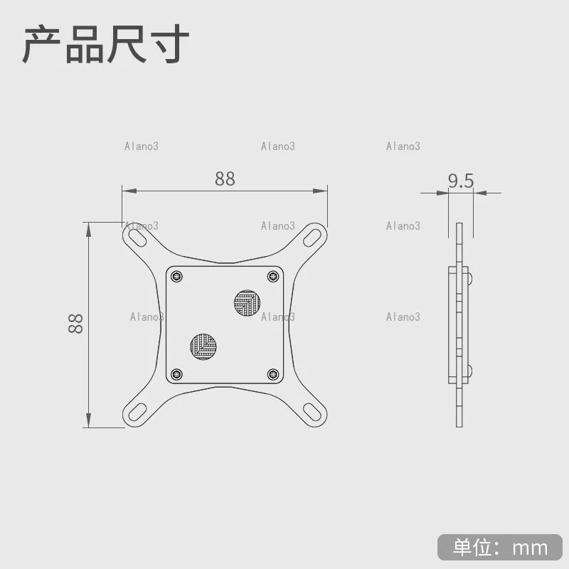 C16 pure copper for Intel multi-platform CPU water cooling head computer industrial water cooling heat absorption box