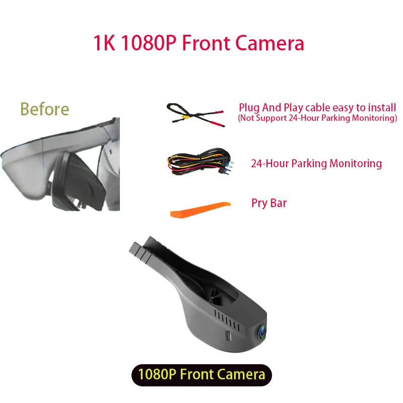 1K 2K 4K Plug-and-Play Wifi Dashcam Camera Auto DVR voor Volkswagen VW Golf Polo Jetta Passat B8 Sharan Touran Tiguan 2015-2026