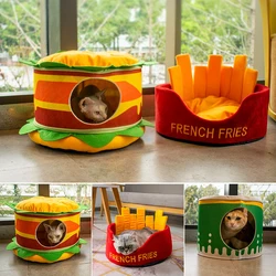 Fashion Cat Beds, Indoor Cat House, Creative Cat/Dog Cave Pet Nest for Kittens or Small Dogs Hamburg Soda French Fries Styles