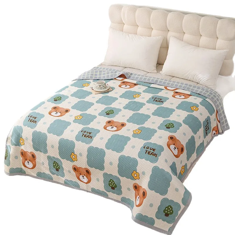 Thickened non-slip four-season bed cover tatami mattress three-layer integrated padded bedspread