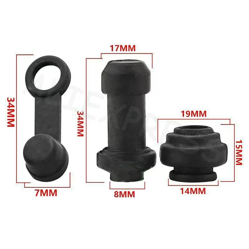 Universal Disc Brake Rubber Cap High-Elastic High-Seal Brake Caliper Protective Cap for Car Motorcycle SUV
