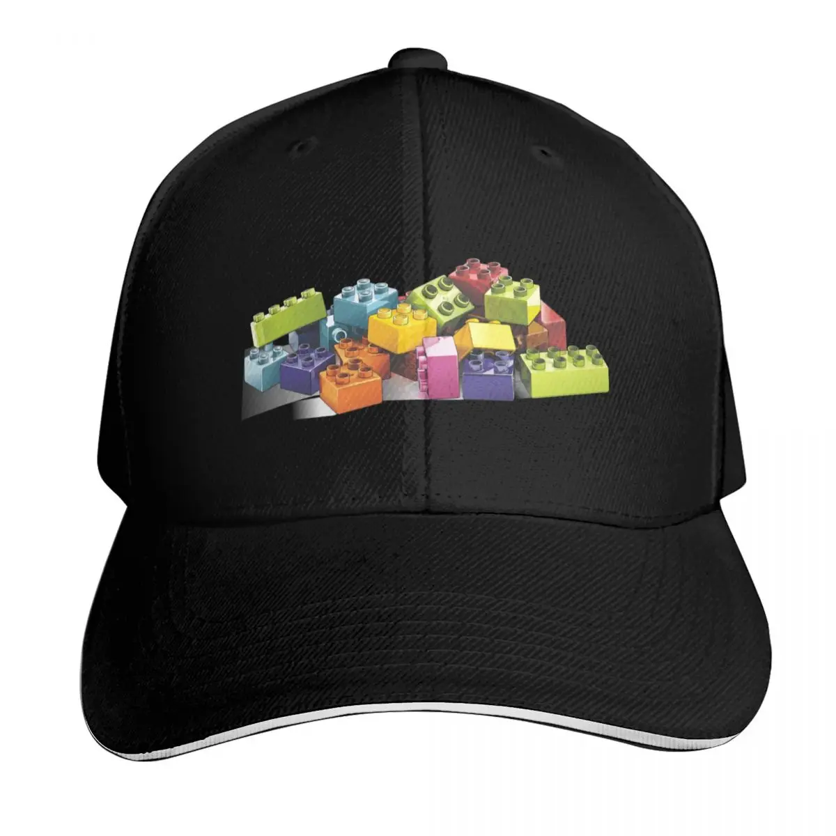 Blocks Building Blocks Toys Toy Blocks Baseball Cap Quick Dry Performance Cotton Twill Breathable Contrast Two Tone Brim
