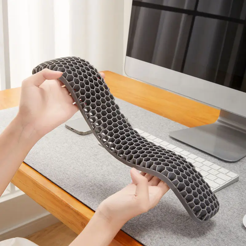 Custom SANWA TPE Keyboard Palm Rest, Ventilated Honeycomb Cell Design, Washable, High-Elastic Wrist Support for Typing