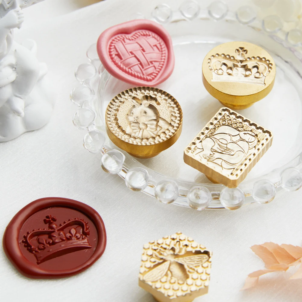 الرجعية على شكل خاص المينا النحاس رئيس ختم الشمع Stamps النحاس النحاس رئيس DIY بها بنفسك سكرابوكينغ الشمع ختم ختم المغلف ديكور