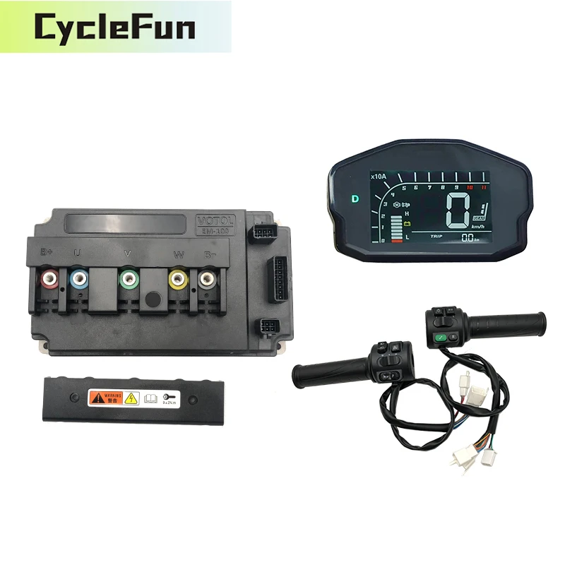 Контроллер Votol EM100 Boost 120A DKD ONE-LIN Дисплей и дроссель для электронного скутера