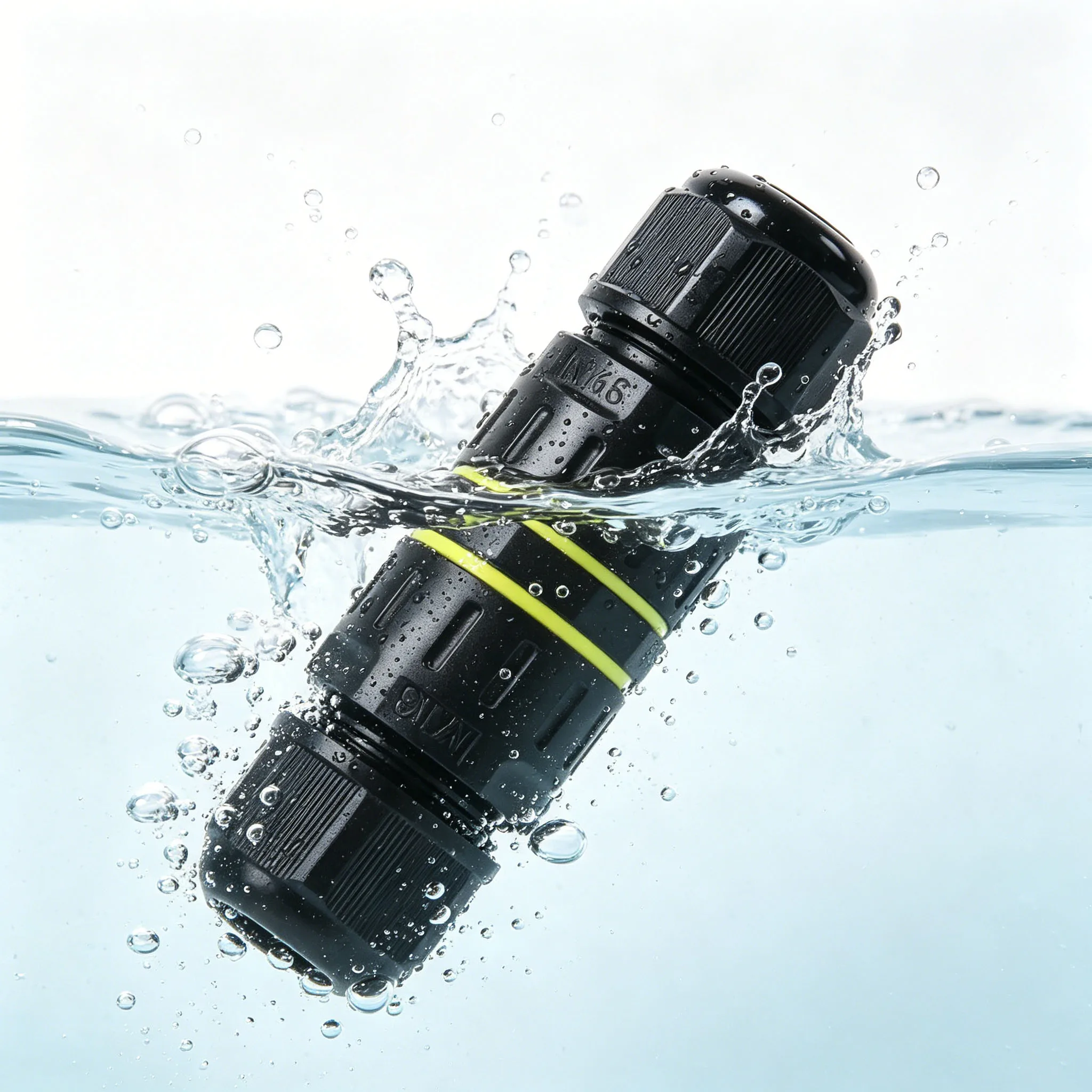 IP68 M16 Waterproof Connector 1-in-1-out Cable Gland Outdoor LED Wire Lock Terminal,Rainproof Electrical Wiring Accessory