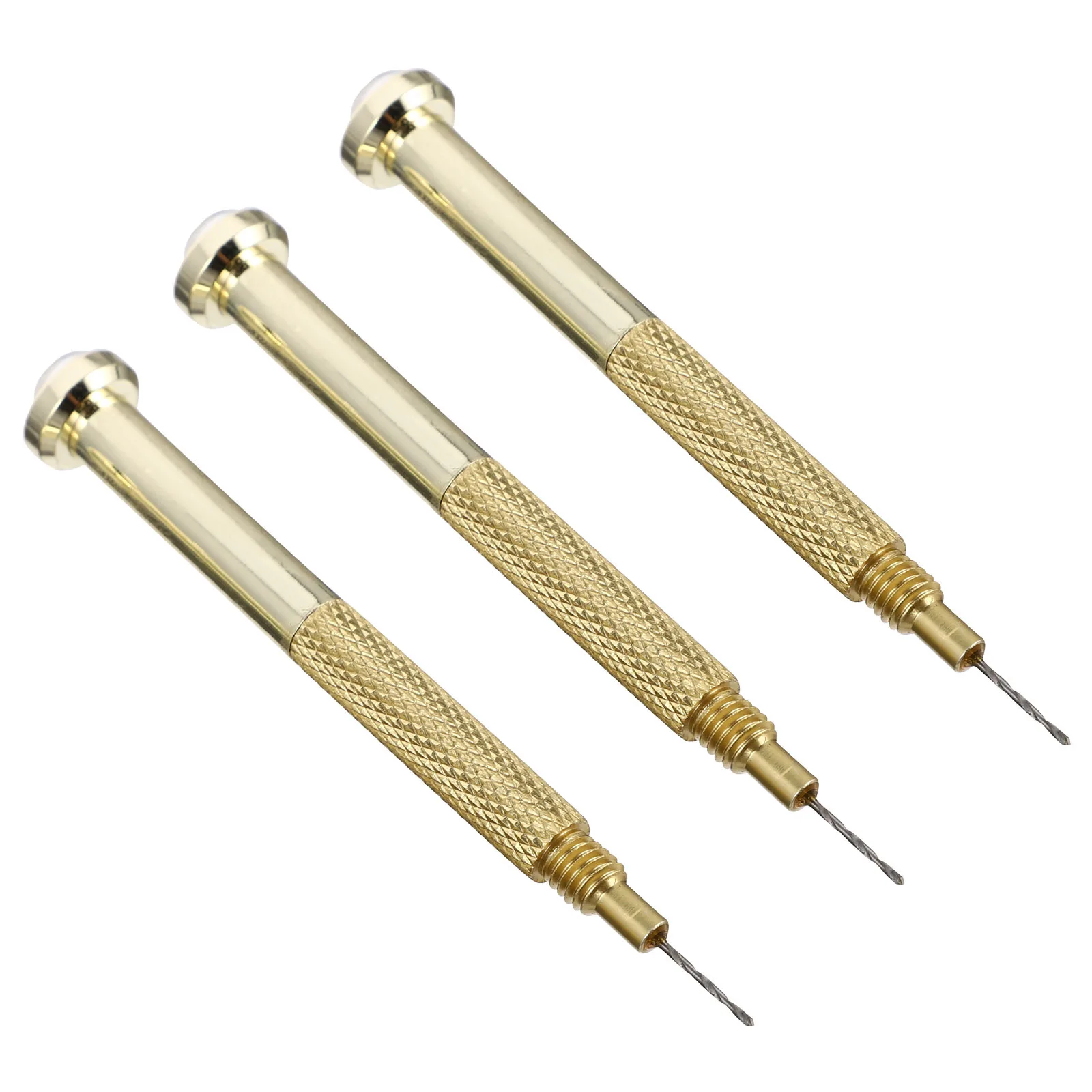 3Pcs Nail Art Hand Drills Metal Durable Piercing Tools DIY Acrylic Gel Tip Charm Jewelry Accessory Nail Hand Drills