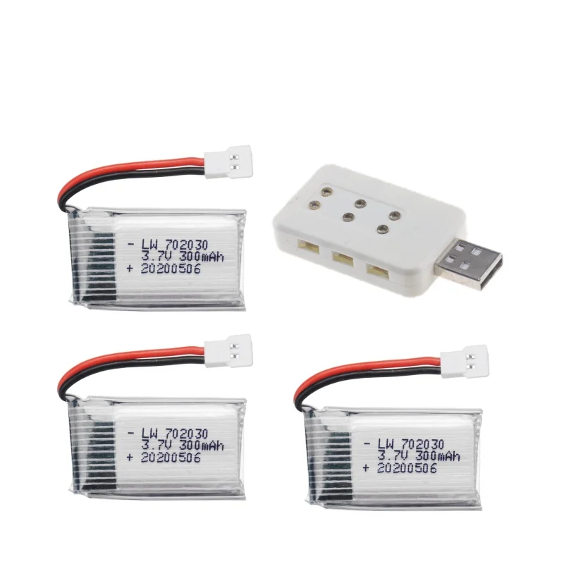 3.7V 300mAh lipo batterij Voor E55 FQ777 FQ17W DFD F180 FY530 U816 U830 H107 X11C Batterij 20C 702030   Voor RC Quadcopter reserveonderdeel