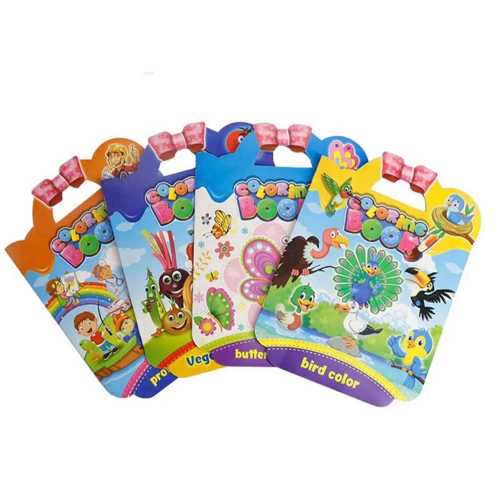 Children Toy Study Painting Animals Fruits Graphics Cartoon Drawing Book Magic Doodle Book Kid Coloring Book Painting Exercise