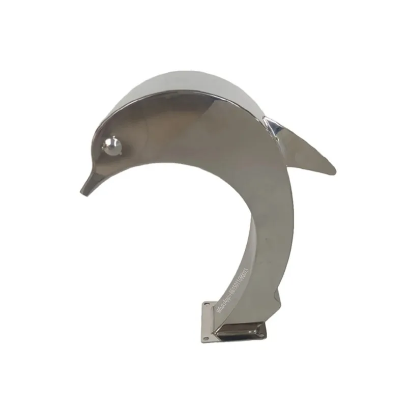 300x150mm High Quality 304 Stainless Steel Dolphin Indoor Waterfall Wall Swimming Pool Water Fountain Cascade Waterfall