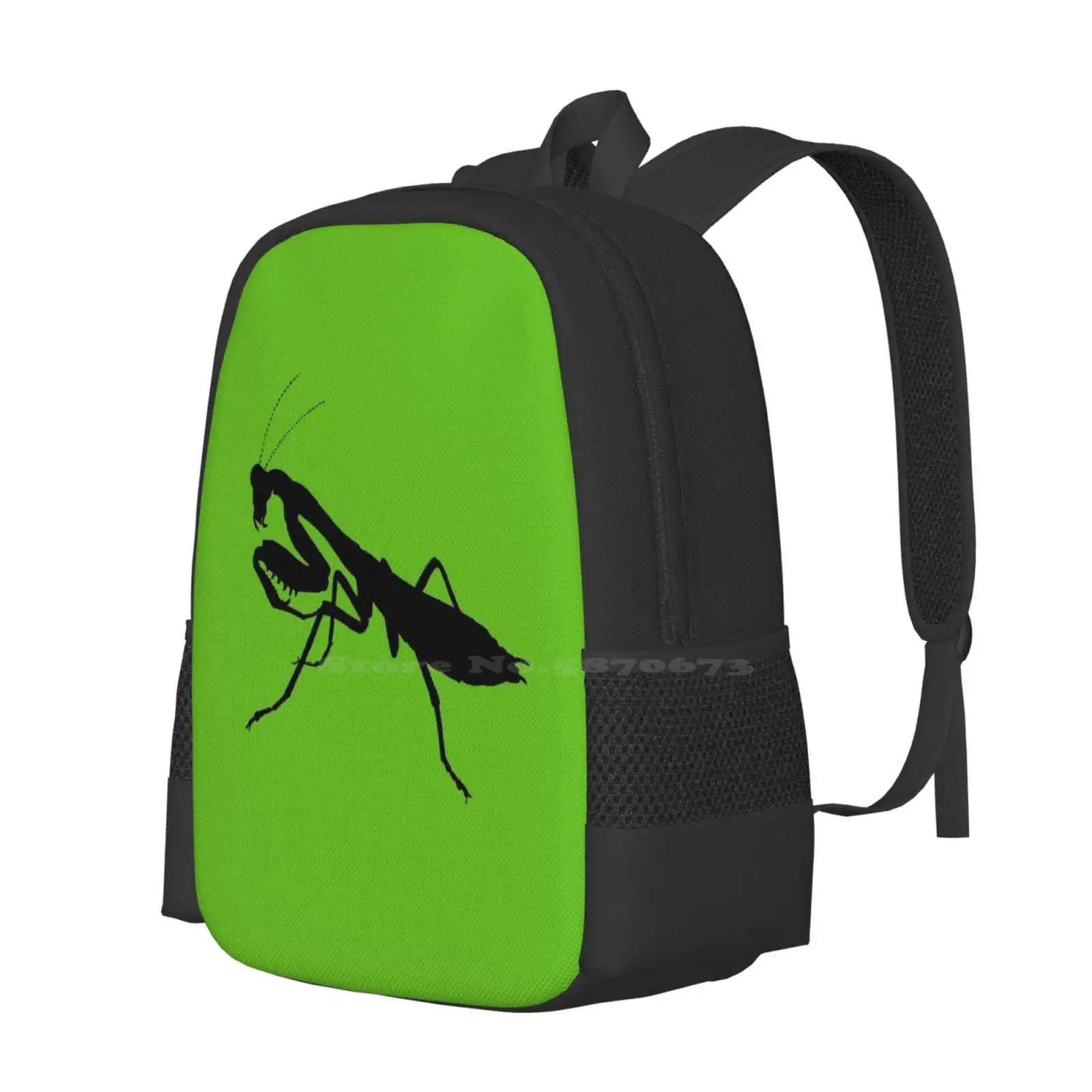 Praying Mantis Pattern Design Bagpack School Bags Mantis Praying Insect Mantidae Fauna