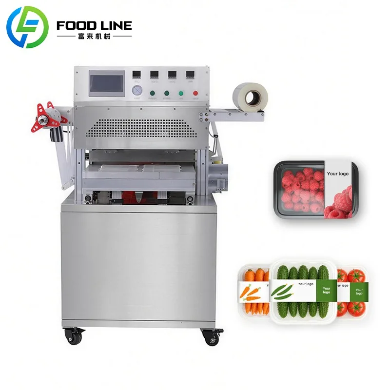 Automatic Modified Atmosphere Packaging Machine MAP Food Sealer for Meat Seafood Fruits Vegetables and Snacks