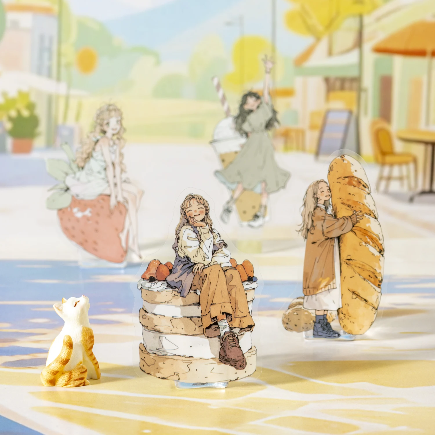 O grande mundo da série de flores vintage menina personagem paisagem pet adesivo criativo diy diário material colagem papelaria