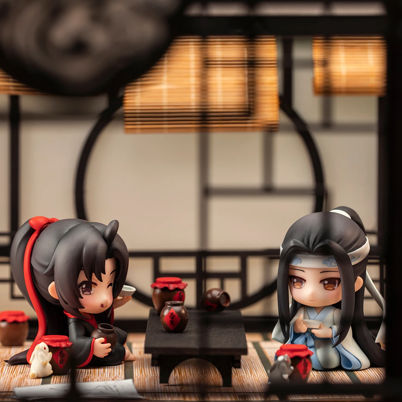 In Stock Mo Dao Zu Shi Wei Wu Xian Lan Wang Ji Cosplay Cartoon Anime Figure Official Merch 6cm Q-Version Dolls Models Toys Gift