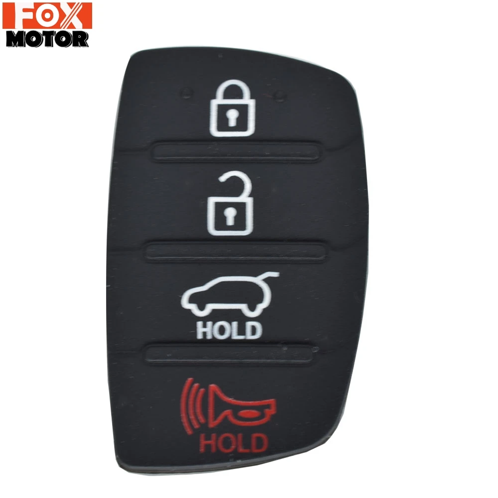 Replacement Rubber 4 Button Pad For Hyundai Tucson Santa fe / ix45 Sonata i40 Remote Car Repair Key Fob Shell