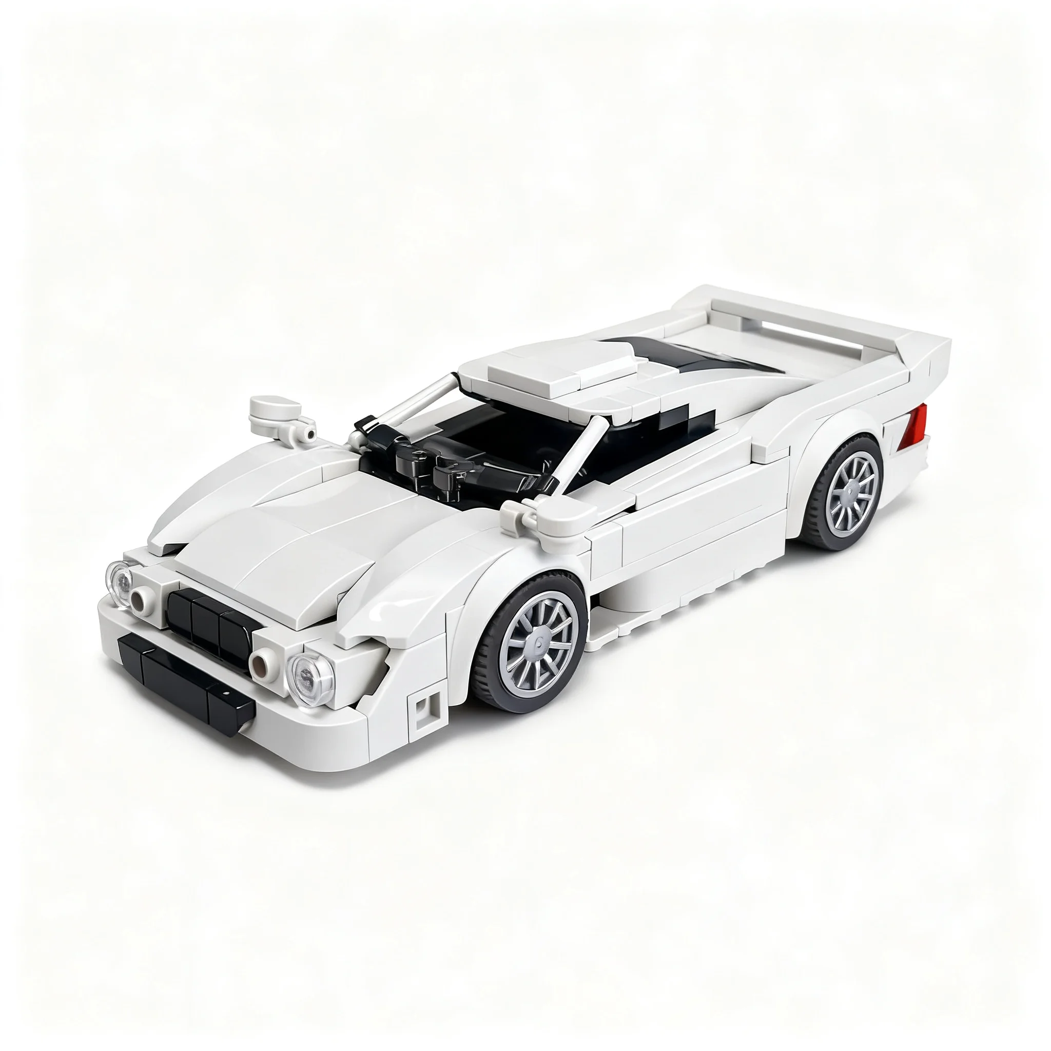 371pcs MOC Mercedesees Benz CLK GTR Strassenversion City Champions Model Building Blocks Architecture Christmas Gift Toys Art view 2