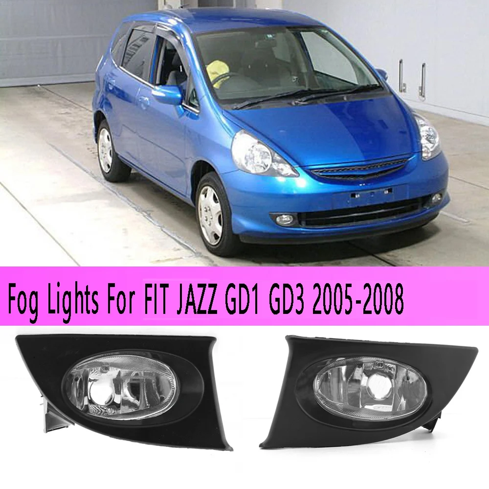 Car Front Bumper Fog Lights Lamp Foglight Without Bulb for HONDA FIT JAZZ GD1 GD3 2005-2008