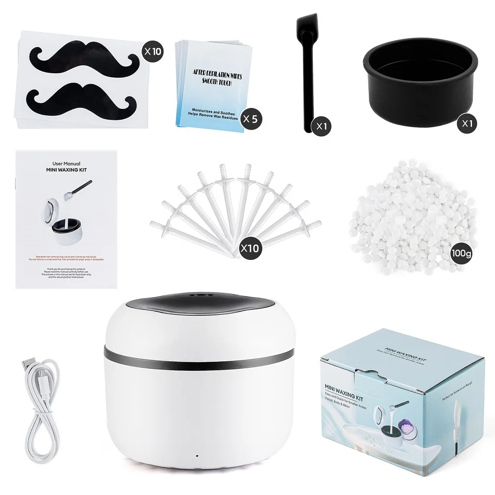 Mini Wachs Heizung Maschine 40g Silikon Schüssel Wachs Wärmer Nase Ohr Haar Entfernung Wachsen Kit Wachs Bean Wachs Heizung schmelzen Topf Schmelzer – Detail 25