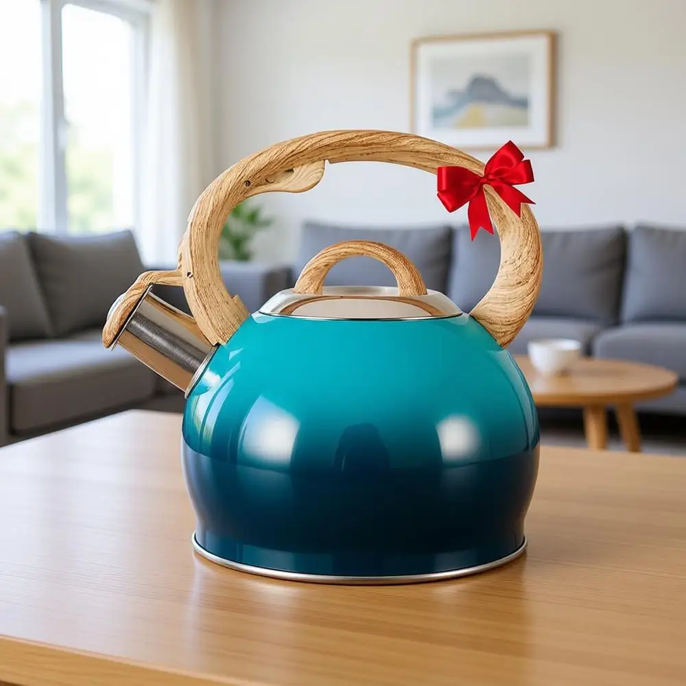 

Чайник-сифон из нержавеющей стали, с эргономичной ручкой, защитой от ожогов, носиком-сифоном, 2,1 литра