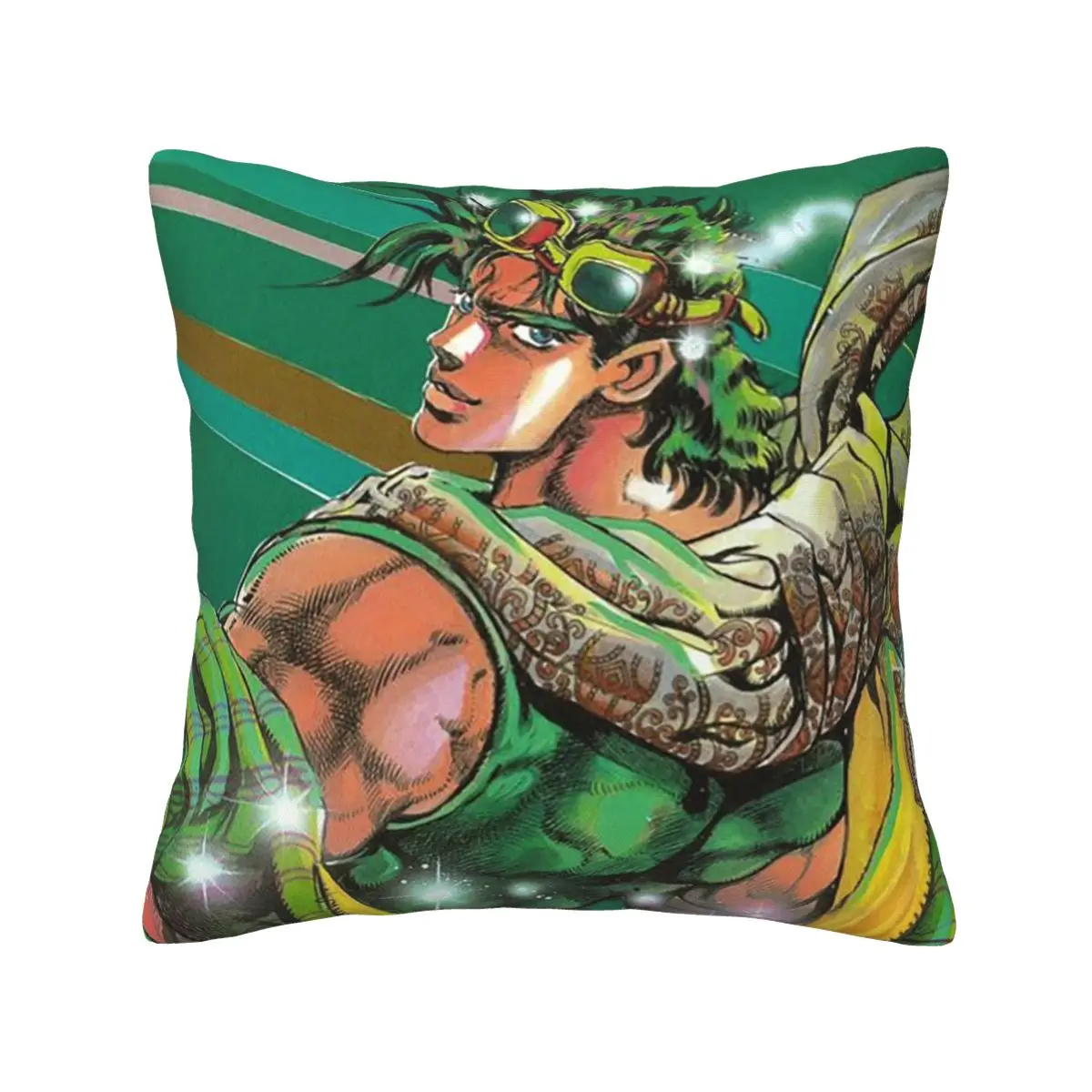 Jojo Bizarre Adventure Joseph Joestar Square Pillowcase Pillow Cover Cushion Decor Comfort Throw Pillow for Home Bedroom