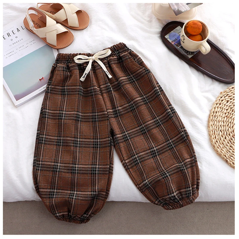 

18M-9T spring autumn children kids boys girls sport stretch mid waist pants