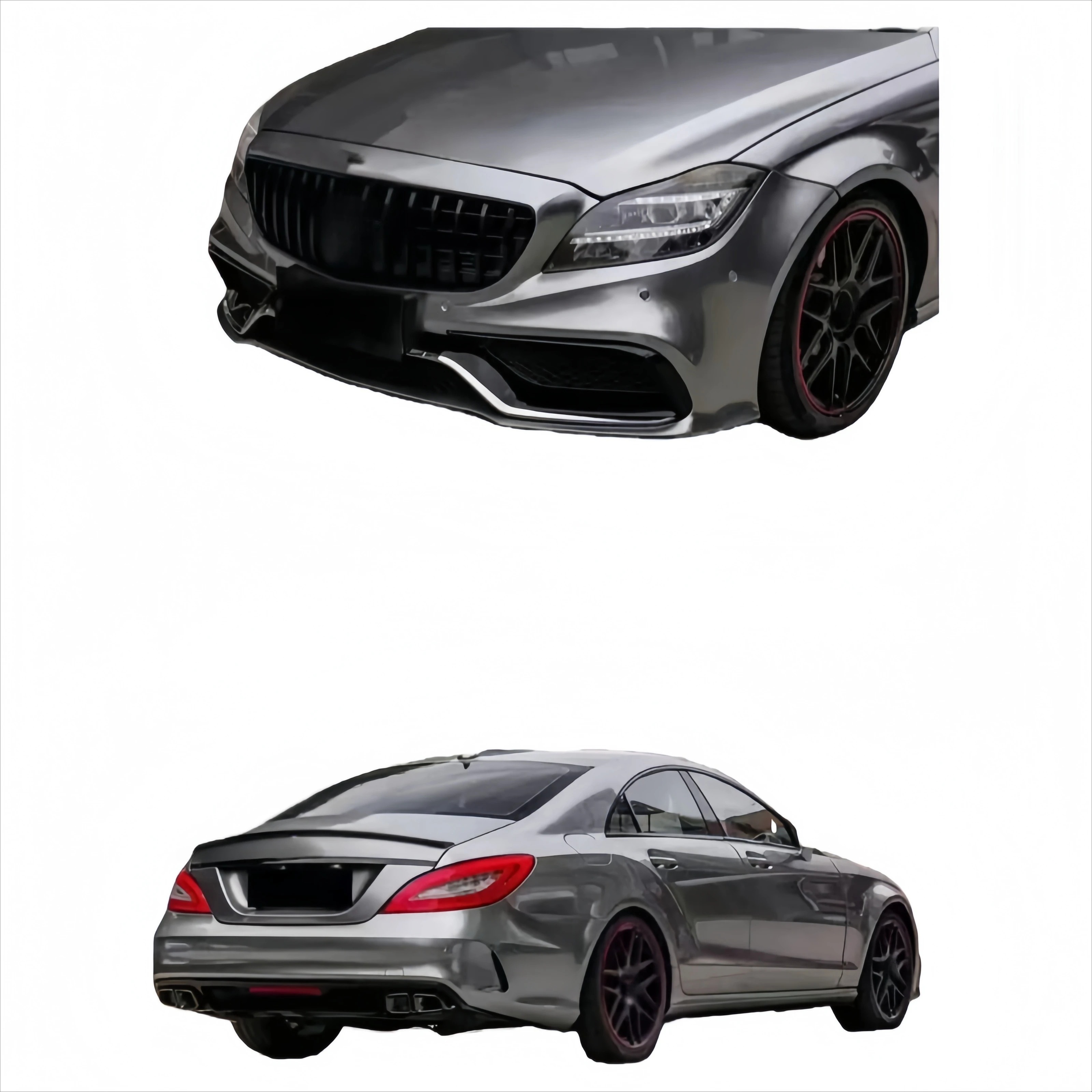 FOR W218 CLS63 New High Quality Body Kit with Fog Light Upgrade Facelift Front Bumper 3